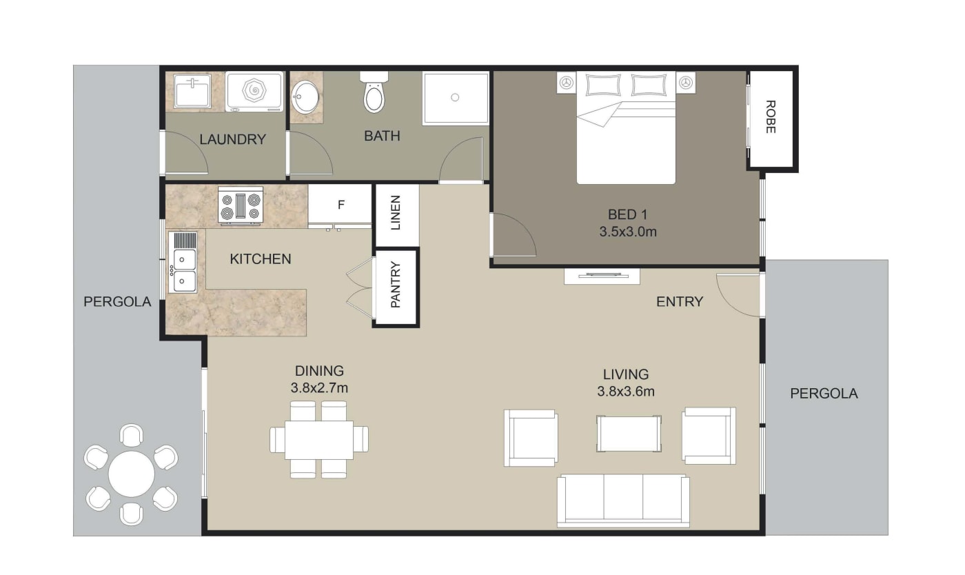 One Bedroom Villas Golden Ponds Levande